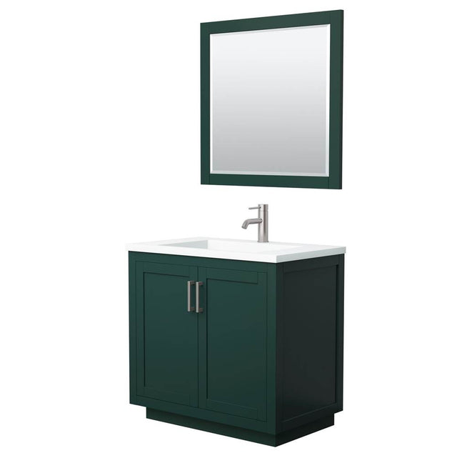 Wyndham Collection - Miranda 36 Inch Single Bathroom Vanity in Green