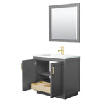 Miranda 36 Inch Single Bathroom Vanity in Dark Gray