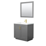 Wyndham Collection - Miranda 36 Inch Single Bathroom Vanity in Dark Gray