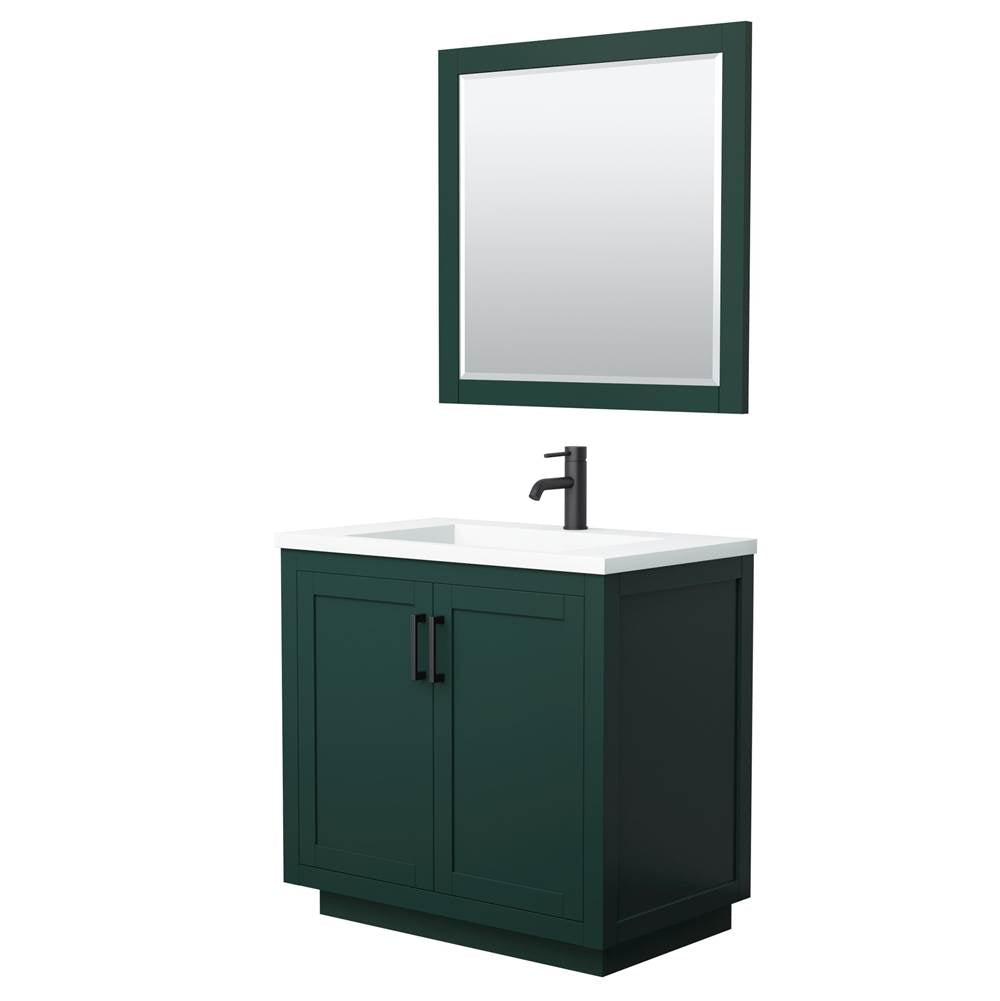 Wyndham Collection - Miranda 36 Inch Single Bathroom Vanity in Green