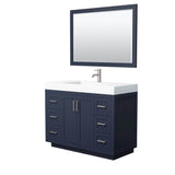 Wyndham Collection - Miranda 48 Inch Single Bathroom Vanity in Dark Blue
