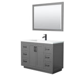 Wyndham Collection - Miranda 48 Inch Single Bathroom Vanity in Dark Gray
