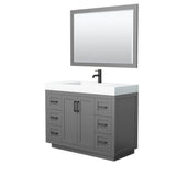 Wyndham Collection - Miranda 48 Inch Single Bathroom Vanity in Dark Gray