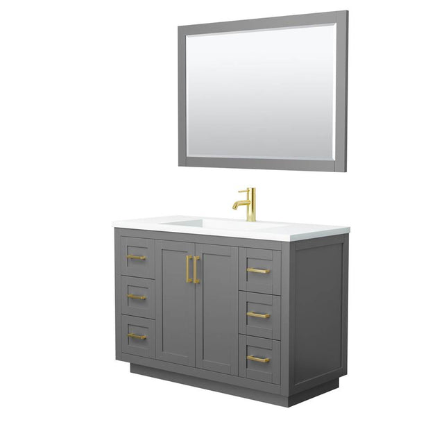 Wyndham Collection - Miranda 48 Inch Single Bathroom Vanity in Dark Gray
