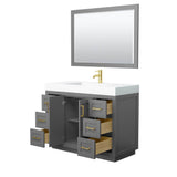 Miranda 48 Inch Single Bathroom Vanity in Dark Gray