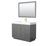 Wyndham Collection - Miranda 48 Inch Single Bathroom Vanity in Dark Gray
