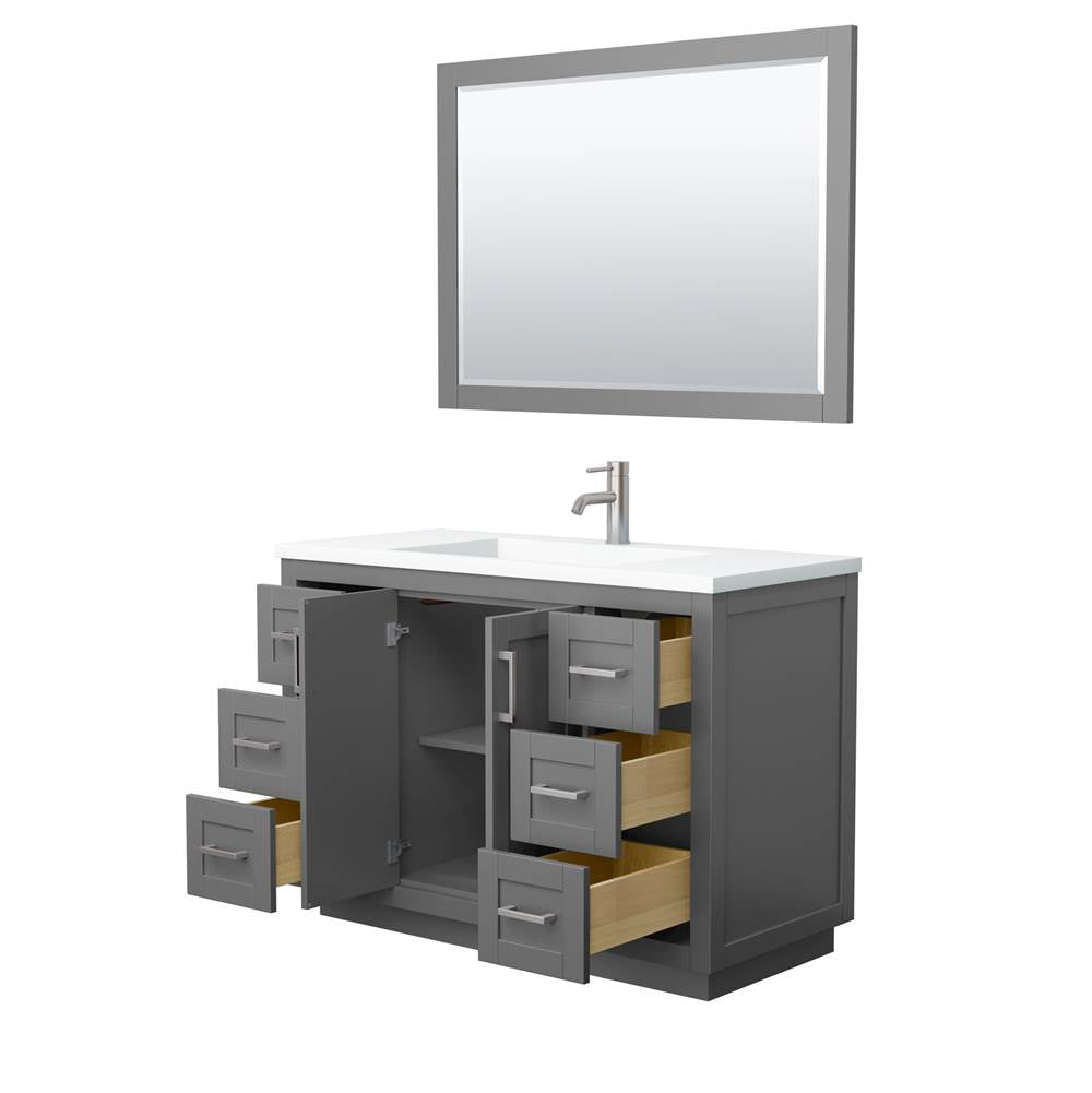 Miranda 48 Inch Single Bathroom Vanity in Dark Gray
