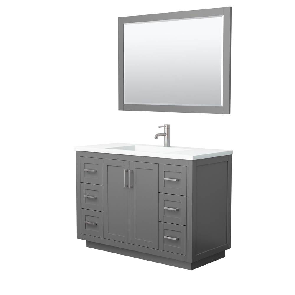 Wyndham Collection - Miranda 48 Inch Single Bathroom Vanity in Dark Gray