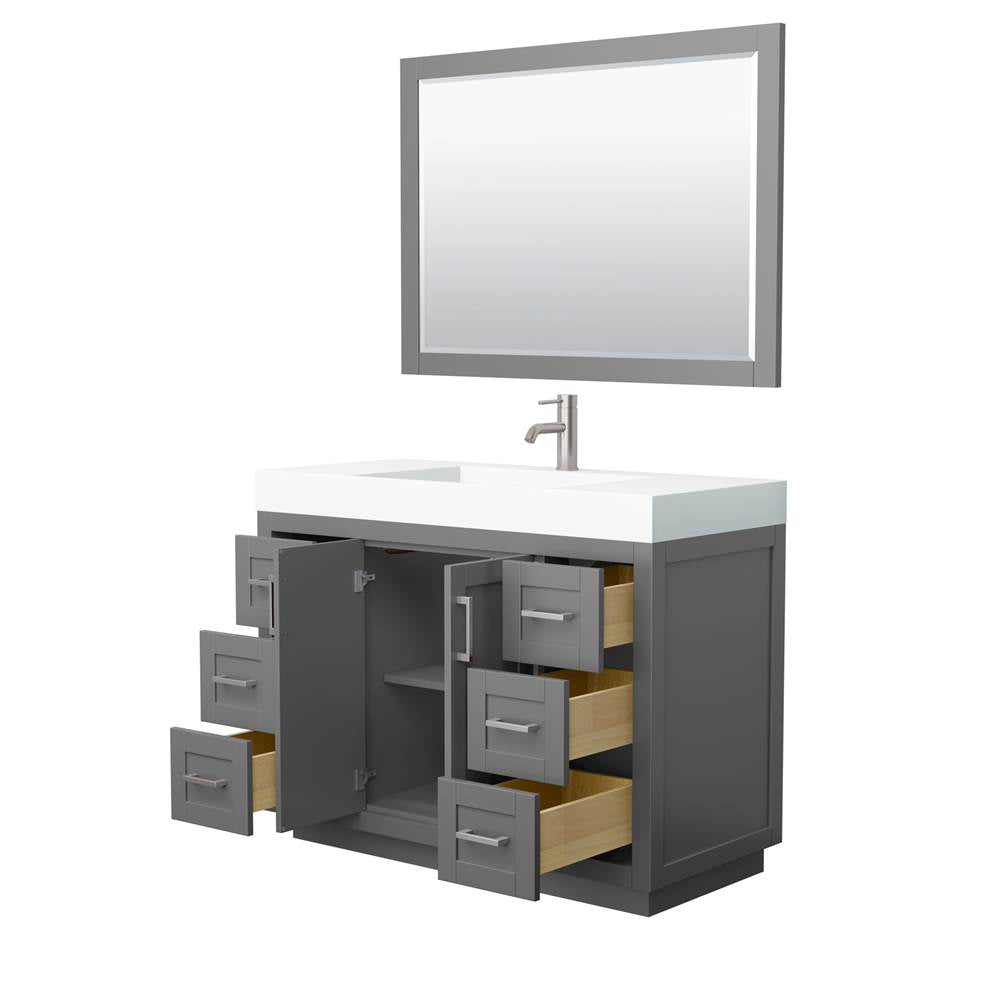 Miranda 48 Inch Single Bathroom Vanity in Dark Gray