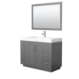 Wyndham Collection - Miranda 48 Inch Single Bathroom Vanity in Dark Gray