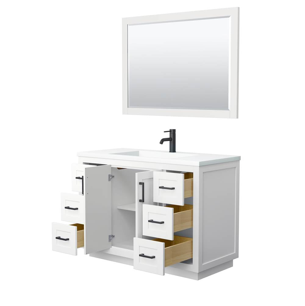 Miranda 48 Inch Single Bathroom Vanity in White
