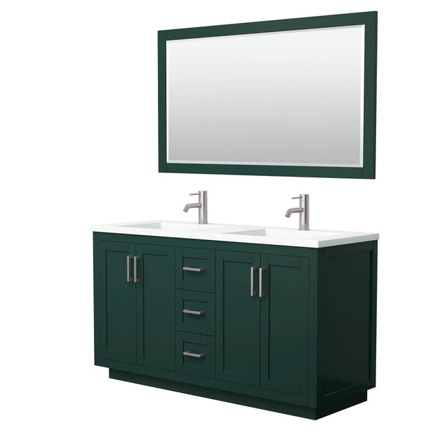 Wyndham Collection - Miranda 60 Inch Double Bathroom Vanity in Green