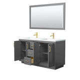 Miranda 60 Inch Double Bathroom Vanity in Dark Gray