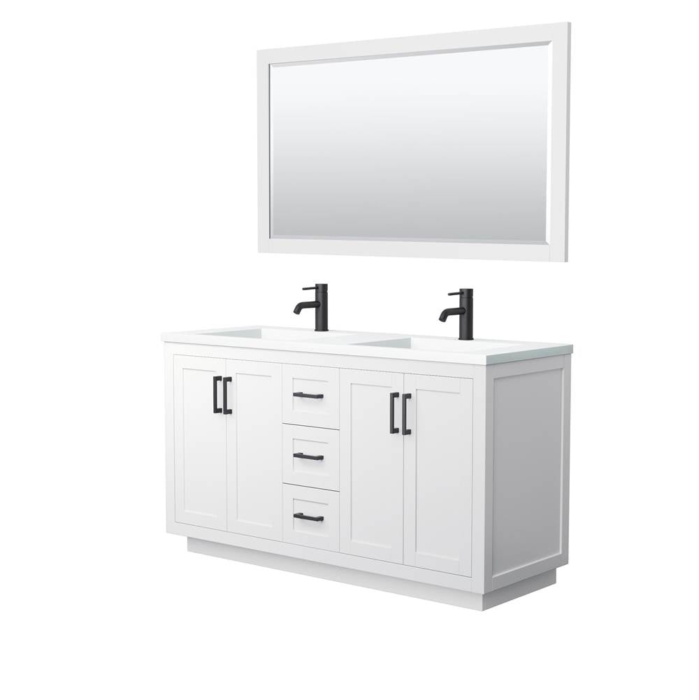 Wyndham Collection - Miranda 60 Inch Double Bathroom Vanity in White