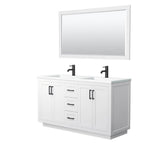 Wyndham Collection - Miranda 60 Inch Double Bathroom Vanity in White