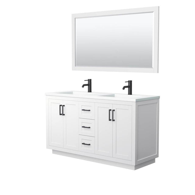 Wyndham Collection - Miranda 60 Inch Double Bathroom Vanity in White