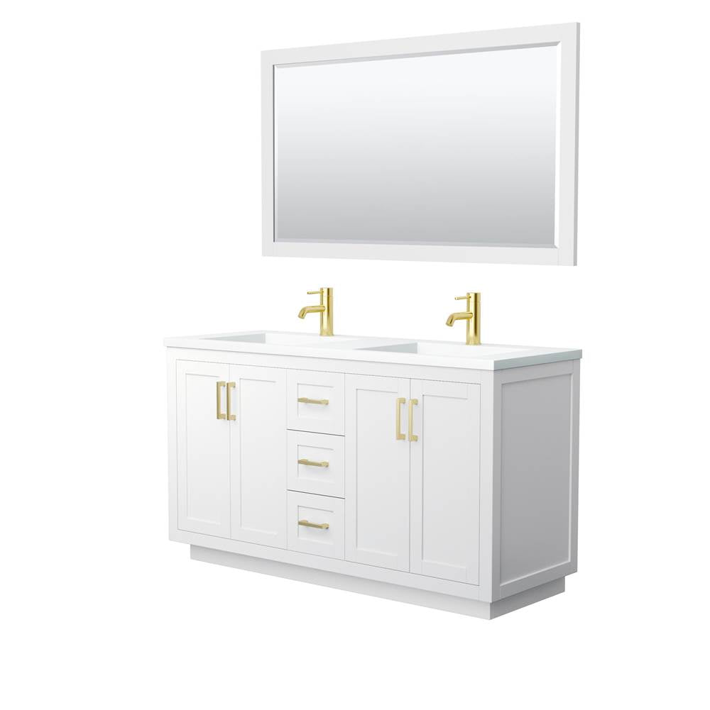 Wyndham Collection - Miranda 60 Inch Double Bathroom Vanity in White