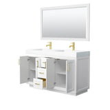 Miranda 60 Inch Double Bathroom Vanity in White
