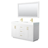 Wyndham Collection - Miranda 60 Inch Double Bathroom Vanity in White