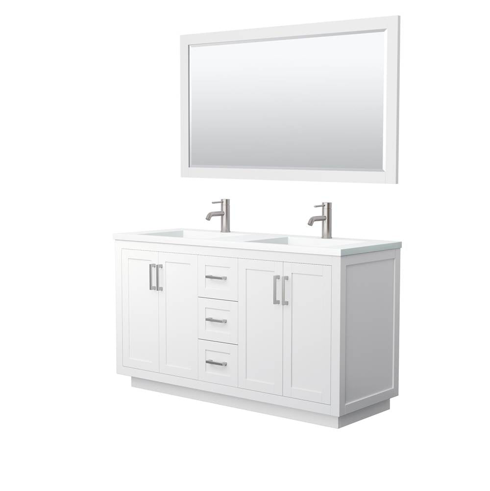Wyndham Collection - Miranda 60 Inch Double Bathroom Vanity in White