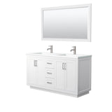 Wyndham Collection - Miranda 60 Inch Double Bathroom Vanity in White