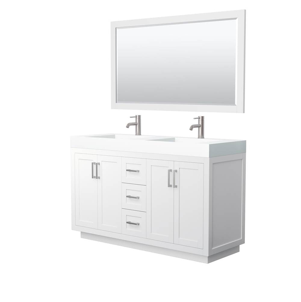Wyndham Collection - Miranda 60 Inch Double Bathroom Vanity in White