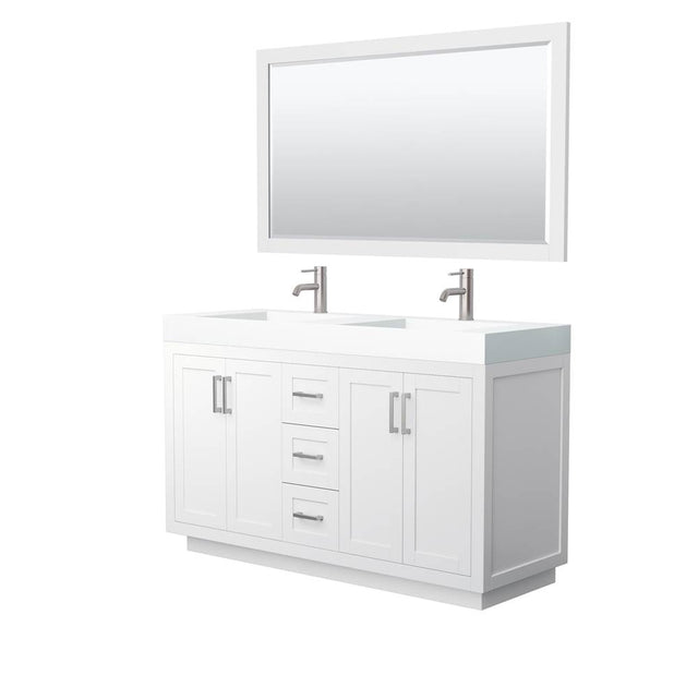 Wyndham Collection - Miranda 60 Inch Double Bathroom Vanity in White
