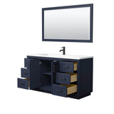 Miranda 60 Inch Single Bathroom Vanity in Dark Blue