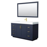 Wyndham Collection - Miranda 60 Inch Single Bathroom Vanity in Dark Blue