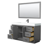 Miranda 60 Inch Single Bathroom Vanity in Dark Gray