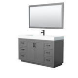 Wyndham Collection - Miranda 60 Inch Single Bathroom Vanity in Dark Gray