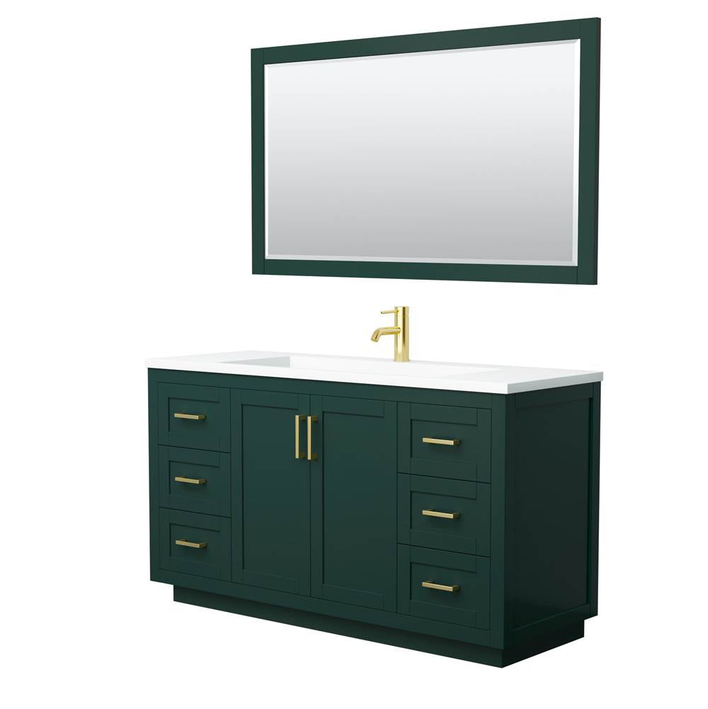 Wyndham Collection - Miranda 60 Inch Single Bathroom Vanity in Green