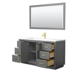 Miranda 60 Inch Single Bathroom Vanity in Dark Gray