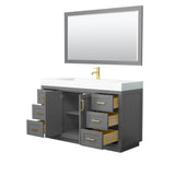 Miranda 60 Inch Single Bathroom Vanity in Dark Gray