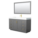 Wyndham Collection - Miranda 60 Inch Single Bathroom Vanity in Dark Gray