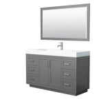 Wyndham Collection - Miranda 60 Inch Single Bathroom Vanity in Dark Gray
