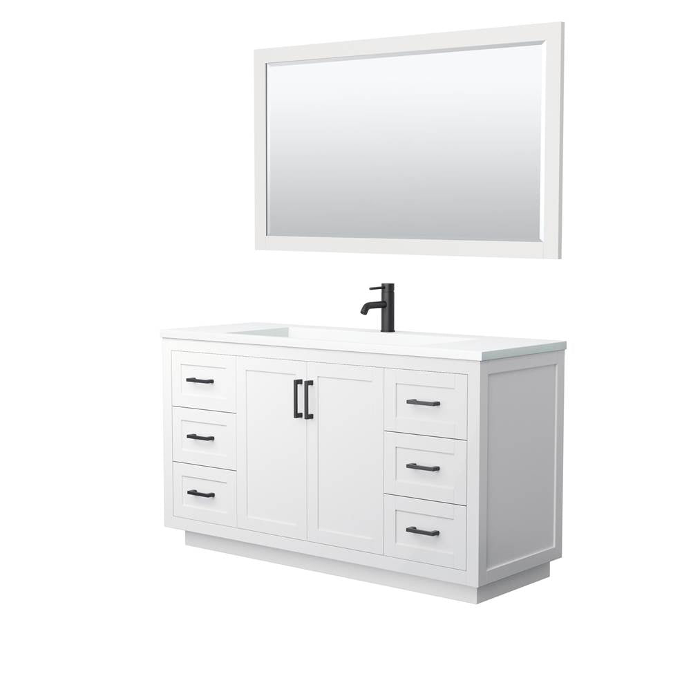 Wyndham Collection - Miranda 60 Inch Single Bathroom Vanity in White