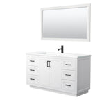 Wyndham Collection - Miranda 60 Inch Single Bathroom Vanity in White