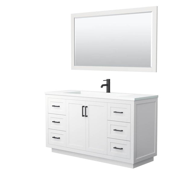Wyndham Collection - Miranda 60 Inch Single Bathroom Vanity in White