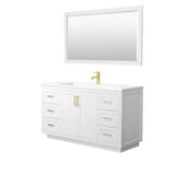 Wyndham Collection - Miranda 60 Inch Single Bathroom Vanity in White