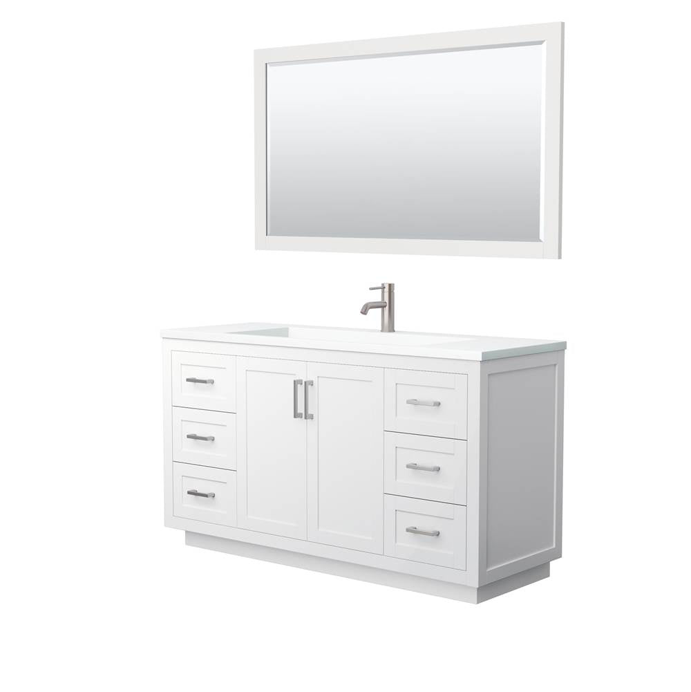 Wyndham Collection - Miranda 60 Inch Single Bathroom Vanity in White