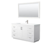 Wyndham Collection - Miranda 60 Inch Single Bathroom Vanity in White