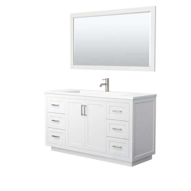 Wyndham Collection - Miranda 60 Inch Single Bathroom Vanity in White