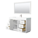 Miranda 60 Inch Single Bathroom Vanity in White