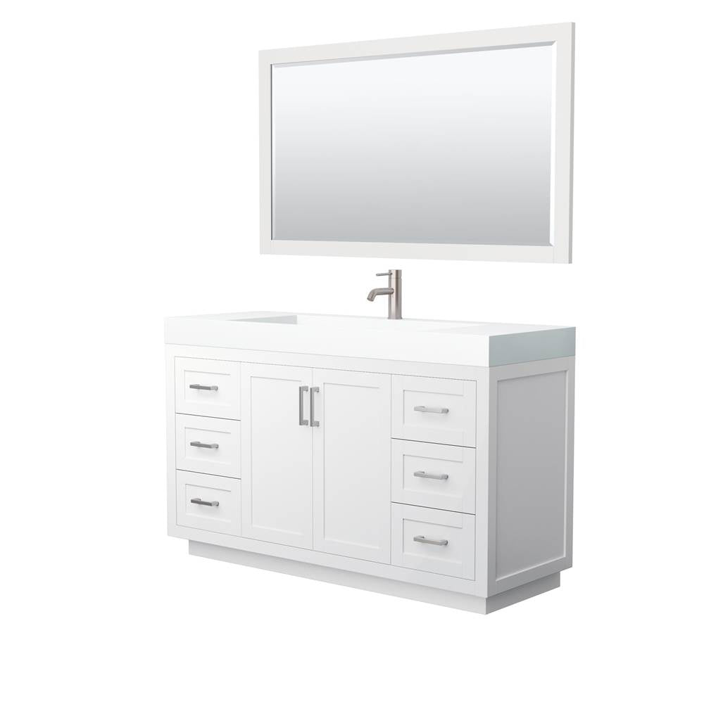 Wyndham Collection - Miranda 60 Inch Single Bathroom Vanity in White