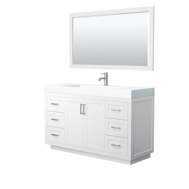 Wyndham Collection - Miranda 60 Inch Single Bathroom Vanity in White
