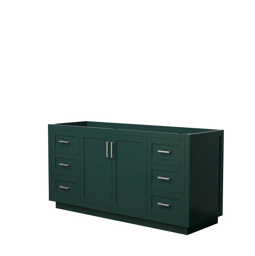 Wyndham Collection - Miranda 66 Inch Single Bathroom Vanity in Green, No Countertop, No Sink, Brushed Nickel Trim