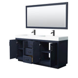 Miranda 72 Inch Double Bathroom Vanity in Dark Blue