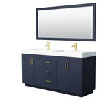 Wyndham Collection - Miranda 72 Inch Double Bathroom Vanity in Dark Blue