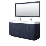 Wyndham Collection - Miranda 72 Inch Double Bathroom Vanity in Dark Blue